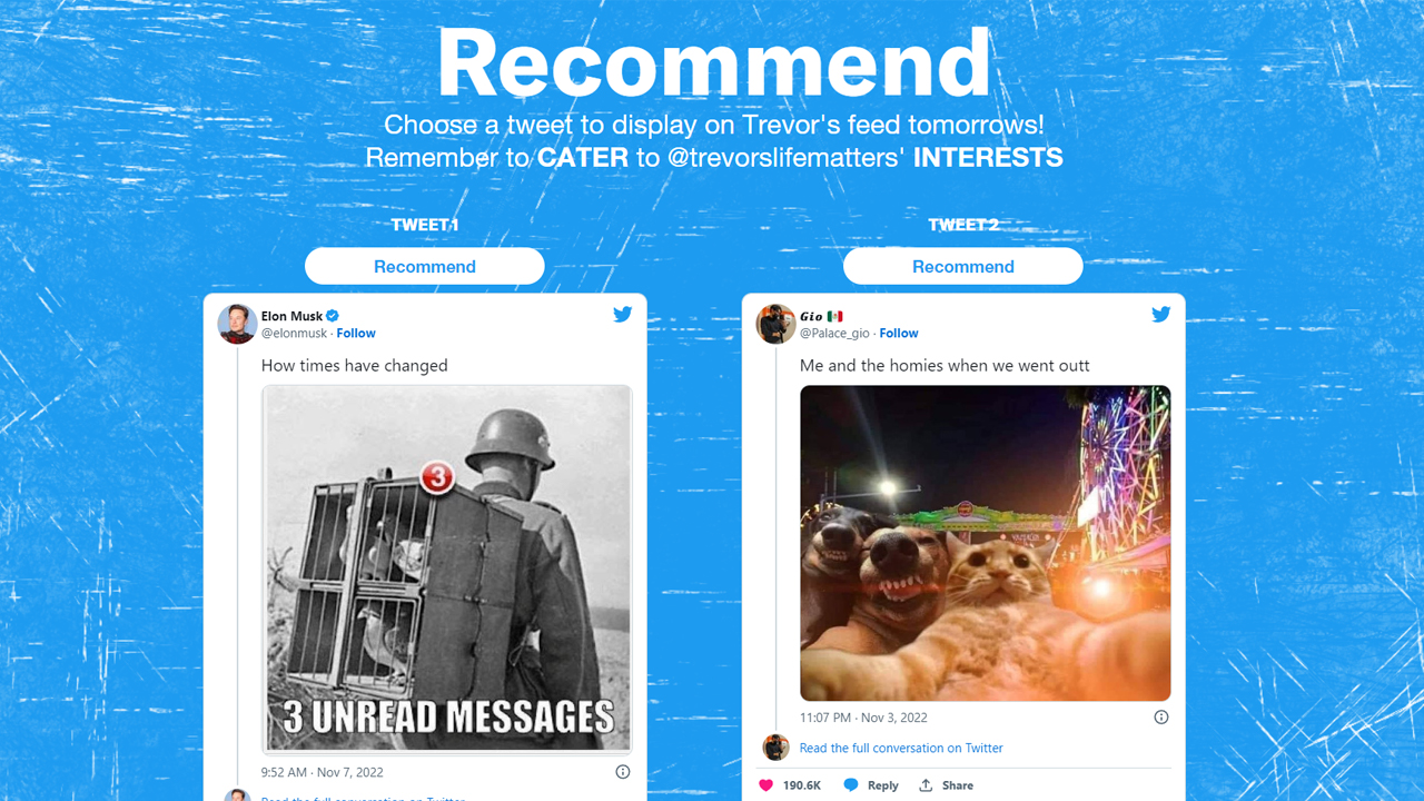 Recommend Page